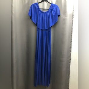 Jolie royal blue short sleeve maxi dress size small